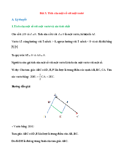 Lý thuyết Tích của một số với một vectơ (Chân trời sáng tạo 2024) hay, chi tiết | Toán lớp 10