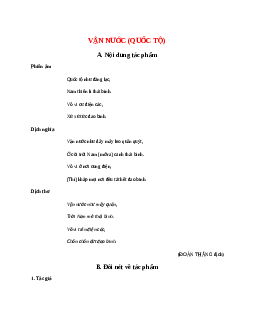 Vận nước (Quốc tộ) - Tác giả tác phẩm - Ngữ văn lớp 10