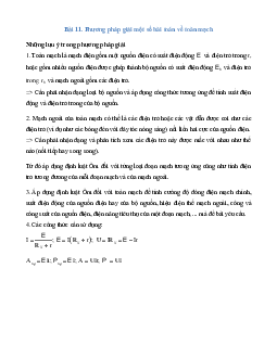 Lý thuyết Phương pháp giải một số bài toán về toàn mạch (mới 2023 + 15 câu trắc nghiệm) hay, chi tiết – Vật Lí 11