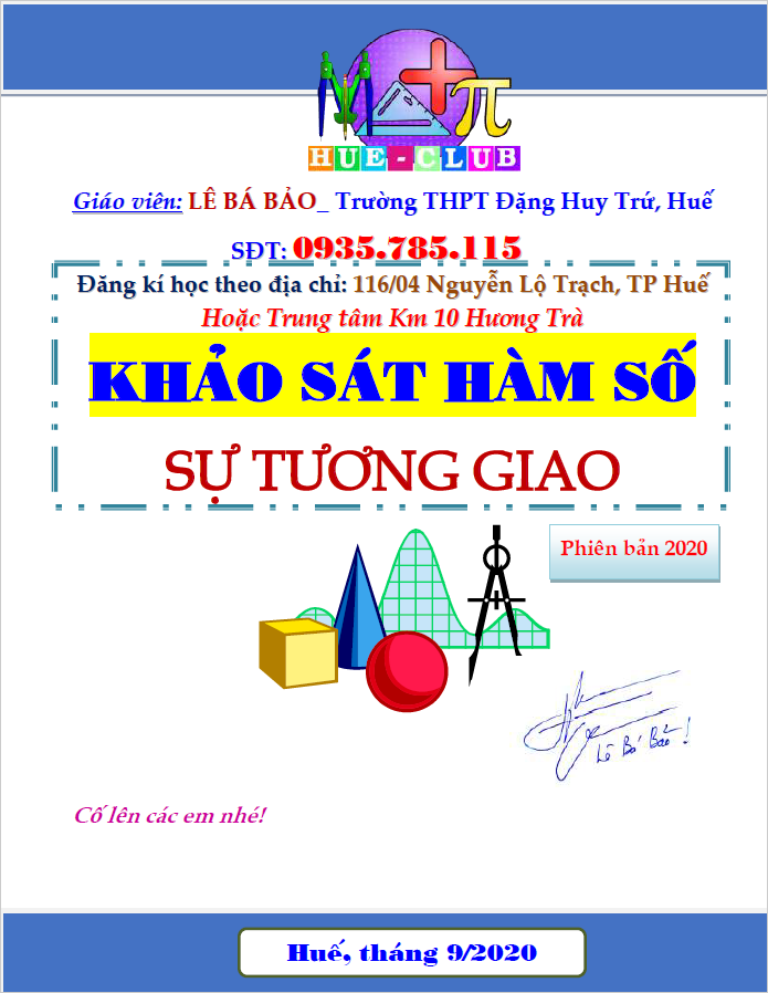 Bài toán về tương giao của đồ thị hàm số