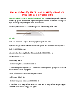 Hoạt động khám phá 1 trang 38 Toán 6 Tập 2 | Chân trời sáng tạo Giải toán lớp 6