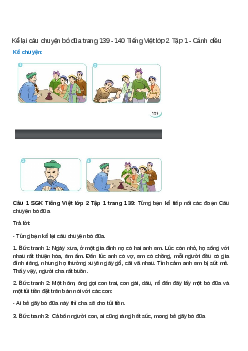 Kể lại câu chuyện bó đũa trang 139, 140 Tiếng Việt lớp 2 Tập 1 – Cánh diều