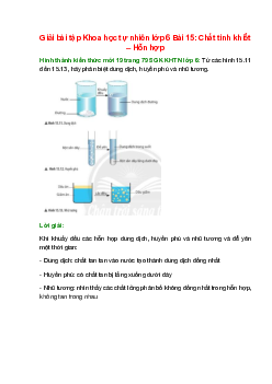 Từ các hình 15.11 đến 15.13, hãy phân biệt dung dịch, huyền phù và nhũ tương