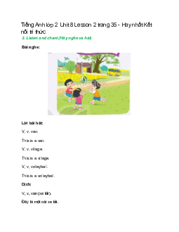 Tiếng Anh lớp 2 Unit 8 Lesson 2 trang 35 – Kết nối tri thức