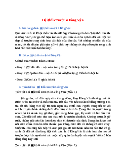 Nội dung chính bài Hội thổi cơm thi ở Đồng Vân hay, chính xác nhất