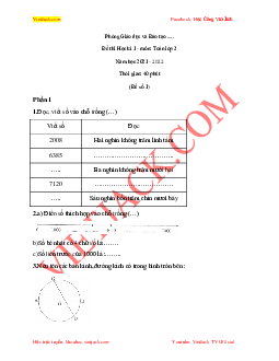 Bộ Đề thi Toán lớp 3 Giữa kì 2 năm 2021 - 2022 (15 đề)