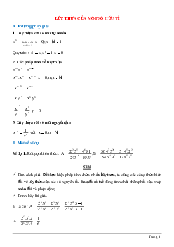 Lý thuyết và hệ thống bài tập tự luyện về Lũy thừa của một số hữu tỉ đại số lớp 7 chọn lọc