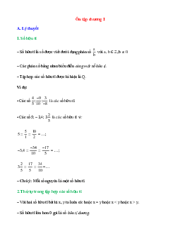 Lý thuyết Toán 7 Chương 1 (Chân trời sáng tạo 2024): Số hữu tỉ hay, chi tiết