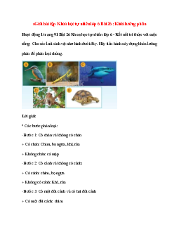 Cho các loài sinh vật như hình dưới đây. Hãy tiến hành xây dựng khóa lưỡng phân