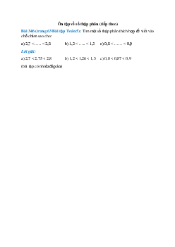 Tìm một số thập phân thích hợp để viết vào chỗ chấm sao cho: 2,7 < ….. < 2,8