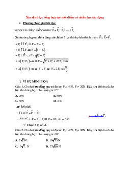 Phương pháp giải và bài tập về Xác định lực tổng hợp tại một điểm có nhiều lực tác dụng