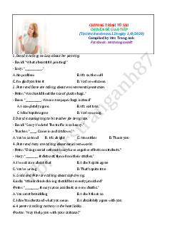 Chuyên đề: Giao tiếp môn Tiếng Anh ôn thi THPTQG