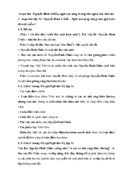 Soạn bài Nguyễn Đình Chiểu - Ngôi sao sáng trong văn nghệ của dân tộc - ngắn nhất Soạn văn 12