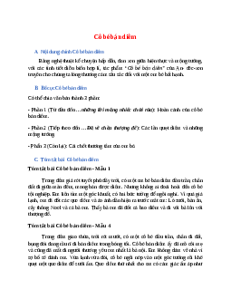 Nội dung chính bài Cô bé bán diêm hay, chính xác nhất
