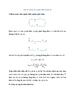 Lý thuyết Ghép các nguồn điện thành bộ (mới 2023 + 18 câu trắc nghiệm) hay, chi tiết – Vật Lí 11