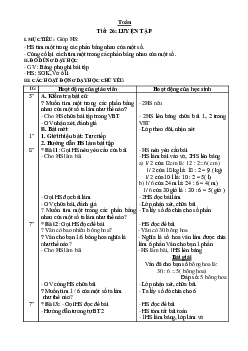 Giáo án Toán lớp 3 tuần 6 mới nhất