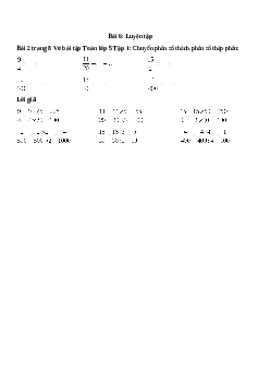 Chuyển phân số thành phân số thập phân: 9/4 = ....