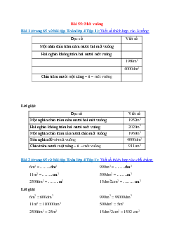 Vở bài tập Toán lớp 4 Tập 1 trang 65 Bài 55: Mét vuông