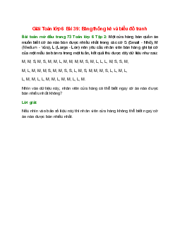 Bài toán mở đầu trang 73 Toán 6 Tập 2 | Kết nối tri thức Giải toán lớp 6