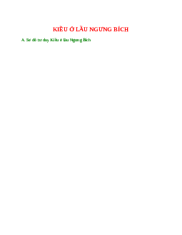 Sơ đồ tư duy bài Kiều ở lầu Ngưng Bích (năm 2023) dễ nhớ - Ngữ văn lớp 9