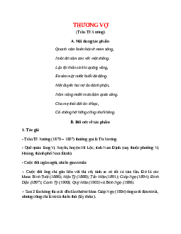 Thương vợ - Tác giả tác phẩm – Ngữ văn lớp 11