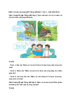 Niềm vui của em trang 88 Tiếng Việt lớp 2 Tập 1 – Kết nối tri thức