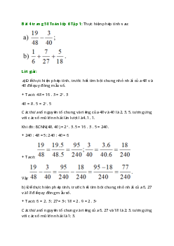 Bài 4 trang 58 Toán 6 Tập 1 | Cánh diều Giải toán lớp 6
