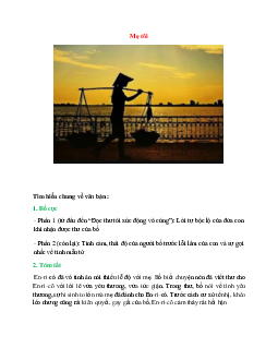 Mẹ tôi – Ngữ văn lớp 7