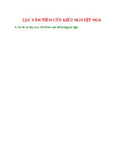 Sơ đồ tư duy bài Lục Vân Tiên cứu Kiều Nguyệt Nga (năm 2023) dễ nhớ - Ngữ văn lớp 9