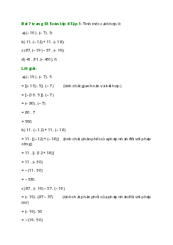 Bài 7 trang 83 Toán 6 Tập 1 | Cánh diều Giải toán lớp 6