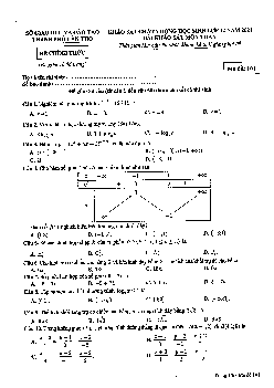 Đề khảo sát chất lượng Toán 12 năm 2021 sở GD&ĐT thành phố Cần Thơ