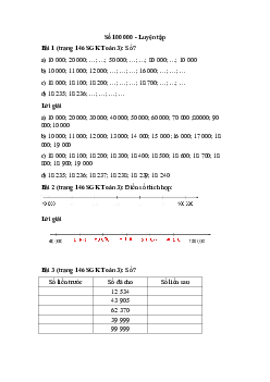 Toán lớp 3 trang 146 Số 100 000 - Luyện tập