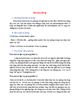 Nội dung chính bài Hai cây phong hay, chính xác nhất
