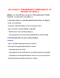 Lý thuyết Địa Lí 8 Bài 13 (mới 2023 + 26 câu trắc nghiệm): Tình hình phát triển kinh tế - xã hội khu vực Đông Á