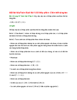 Bài 4 trang 31 Toán 6 Tập 2 | Chân trời sáng tạo Giải toán lớp 6