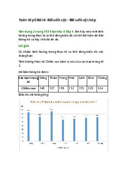 Vận dụng 2 trang 113 Toán 6 Tập 1 | Chân trời sáng tạo Giải toán lớp 6