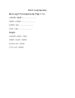 Tính: 653,38 + 96,92