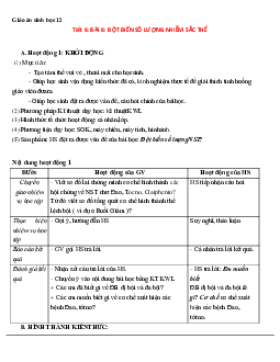 Giáo án Sinh học 12 Bài 6: Đột biến số lượng nhiễm sắc thể mới nhất