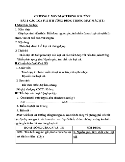 GIÁO ÁN CÔNG NGHỆ 6 BÀI 1: CÁC LOẠI VẢI THƯỜNG DÙNG TRONG MAY MẶC (T1) MỚI NHẤT – CV5555