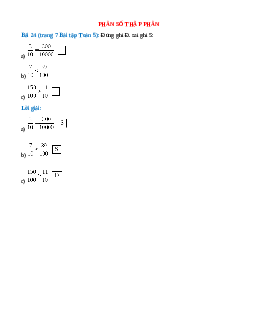 Đúng ghi Đ. Sai ghi S Bài 24 trang 7 Bài tập Toán 5