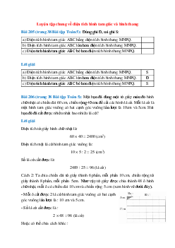 SBT Toán lớp 5 trang 38, 39 Luyện tập chung về diện tích hình tam giác và hình thang