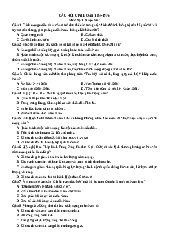 Câu hỏi ôn tập Lịch Sử Việt Nam 1954 - 1975 - Lịch Sử 12