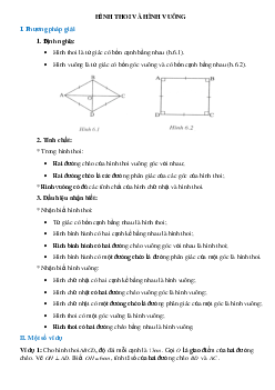 Hình thoi và hình vuông