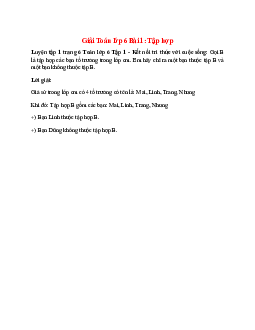 Luyện tập 1 trang 6 Toán 6 Tập 1 | Kết nối tri thức Giải toán lớp 6