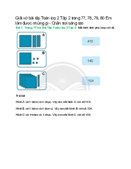 Vở bài tập Toán lớp 2 Tập 2 trang 77, 78, 79, 80: Em làm được những gì | Chân trời sáng tạo