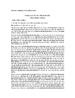 Soạn bài Nghị luận về tác phẩm truyện - ngắn nhất Soạn văn 9