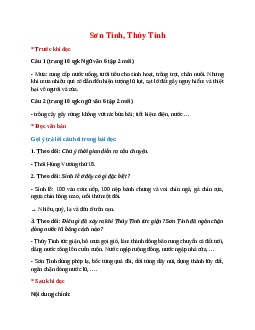 Soạn bài Sơn Tinh, Thủy Tinh – hay nhất Kết nối tri thức