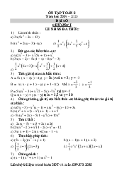 Đề cương học kì 1 môn Toán lớp 8