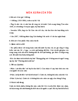 Mùa xuân của tôi – nội dung, dàn ý phân tích, bố cục, tóm tắt
