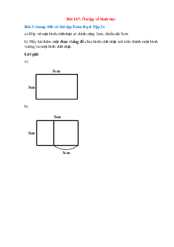Hãy vẽ một hình chữ nhật có chiều rộng 3cm, chiều dài 5cm